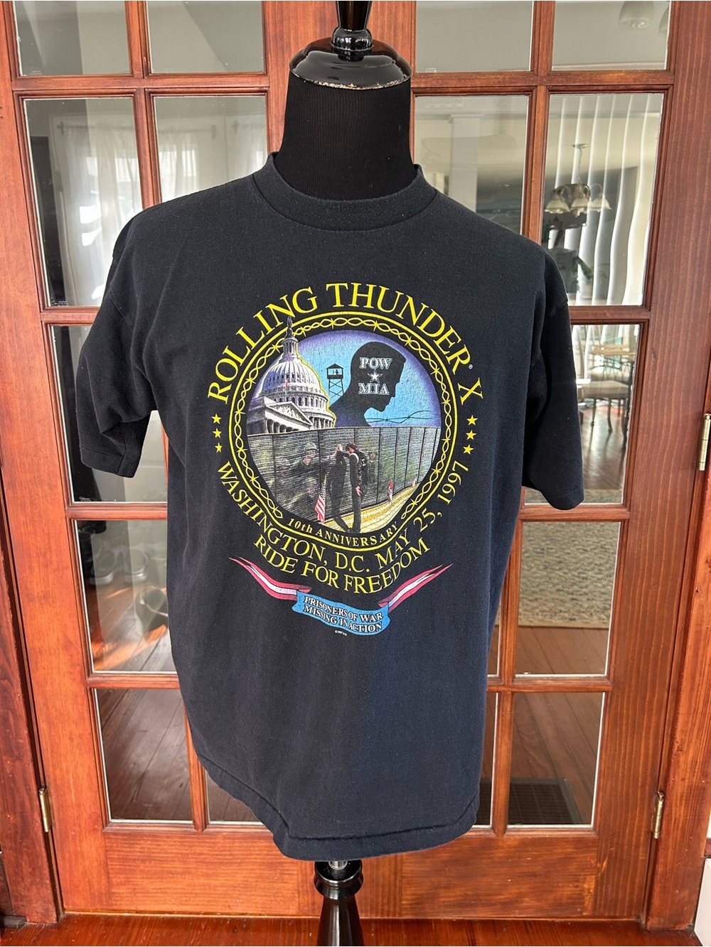 Vintage Harley Davidson Rolling Thunder X Washington D.C. 1997 Tee Shirt XL